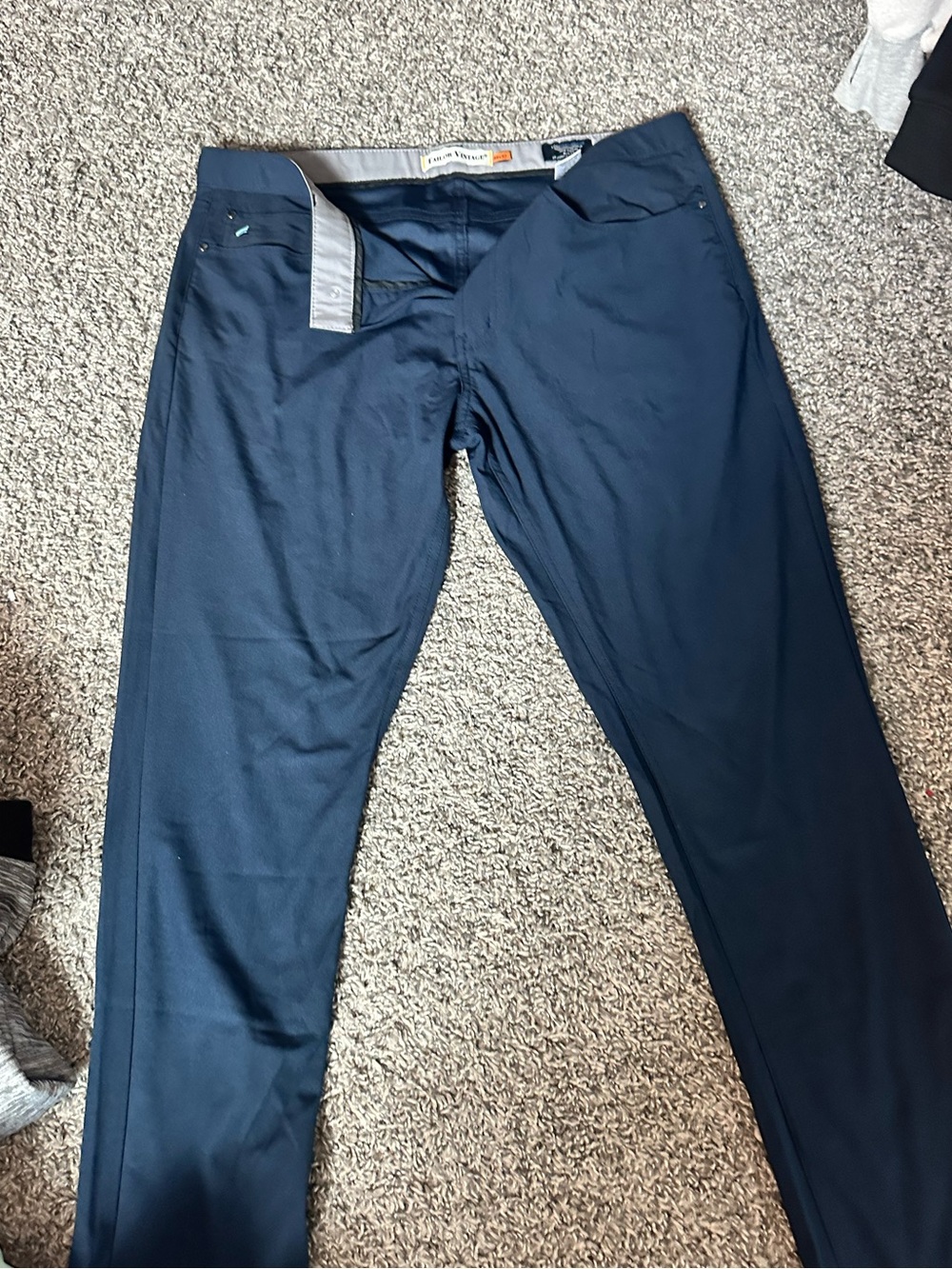 Tailor Vintage Men's Dark Navy Dress Pants
